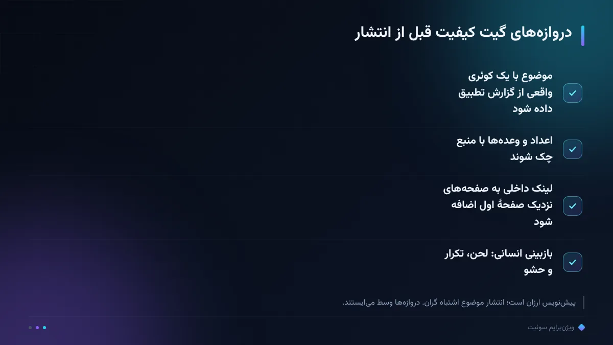 دروازههای گیت کیفیت قبل از انتشار