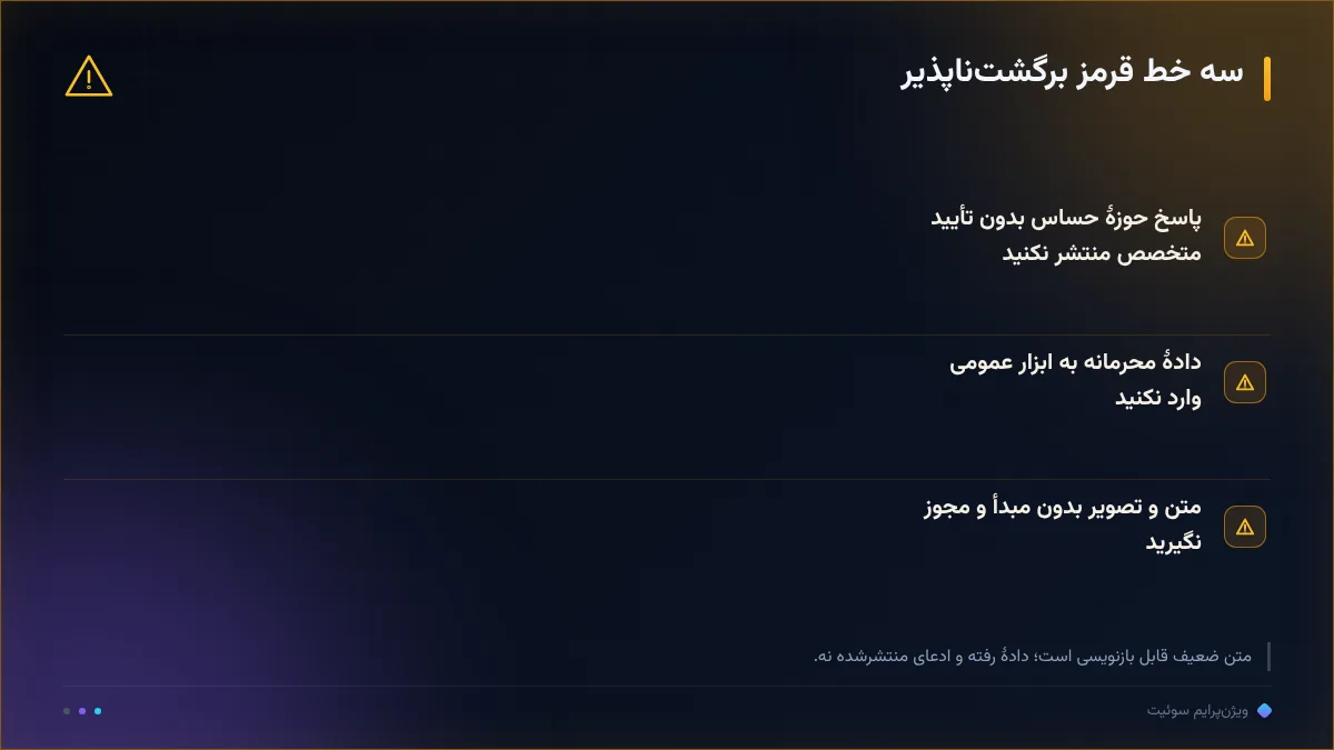 سه خط قرمز برگشت‌ناپذیر