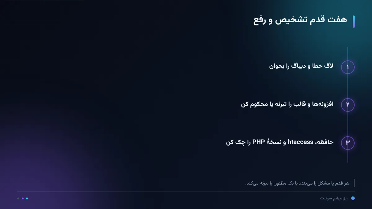 هفت قدم تشخیص و رفع