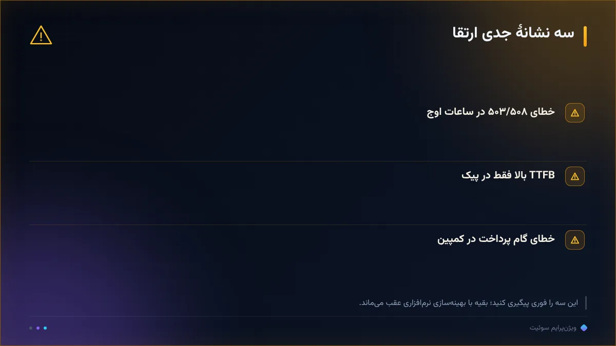 سه نشانهٔ جدی ارتقا