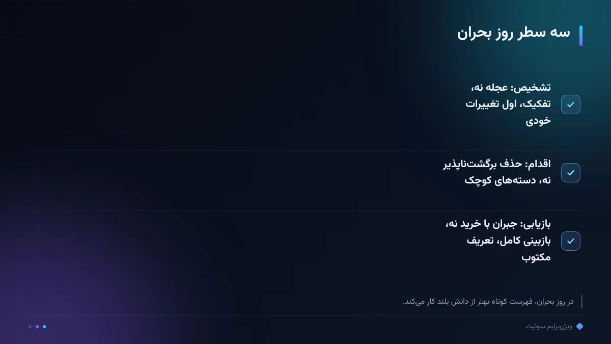 سه سطر روز بحران