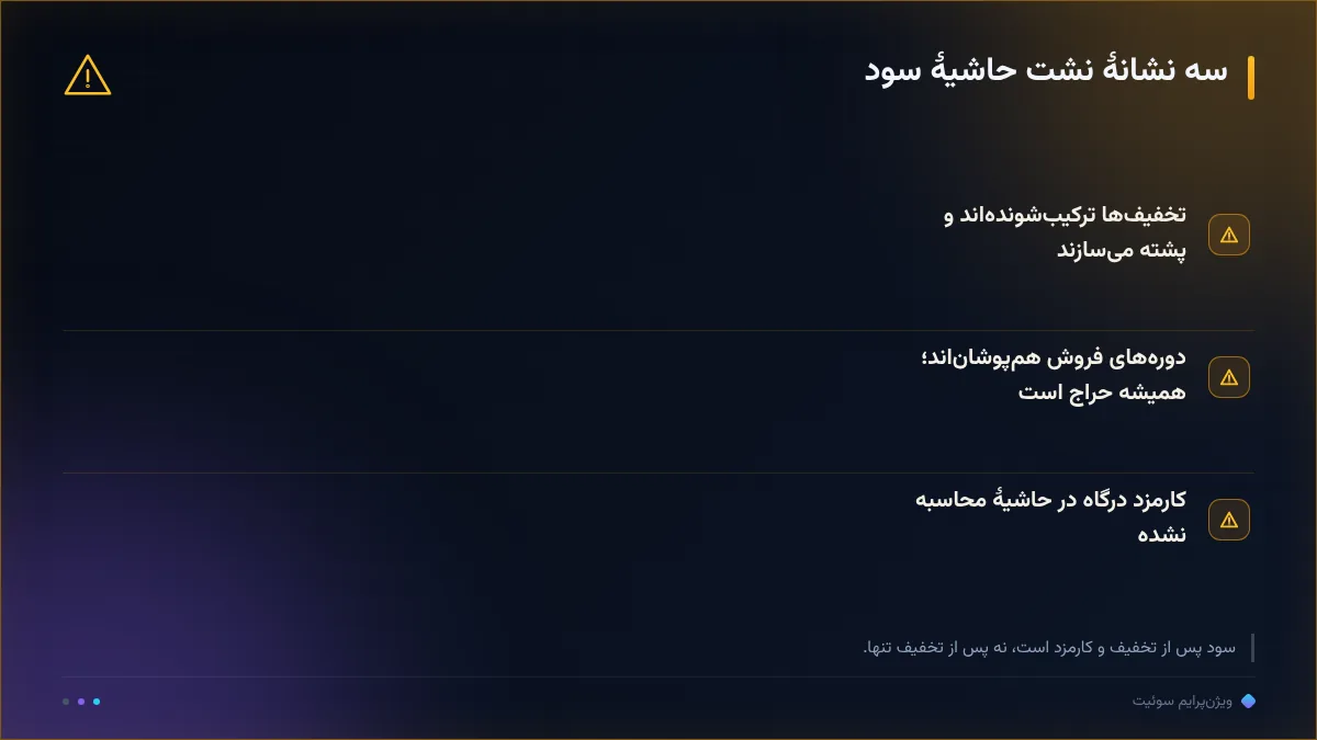 سه نشانهٔ نشت حاشیهٔ سود