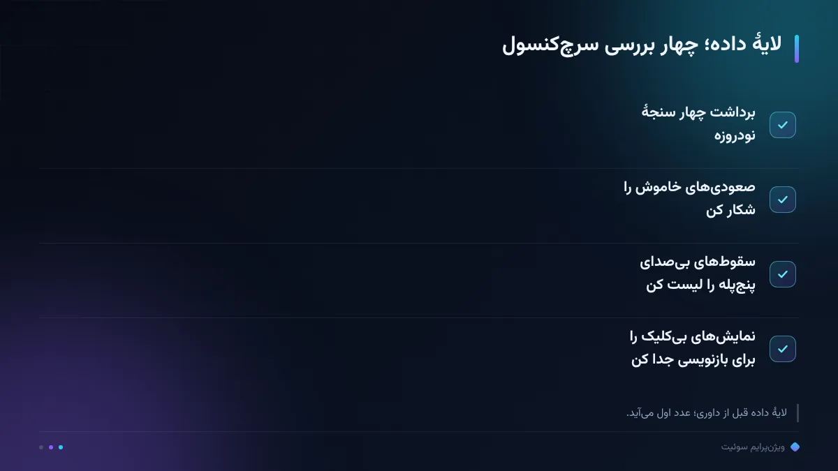 لایهٔ داده؛ چهار بررسی سرچکنسول