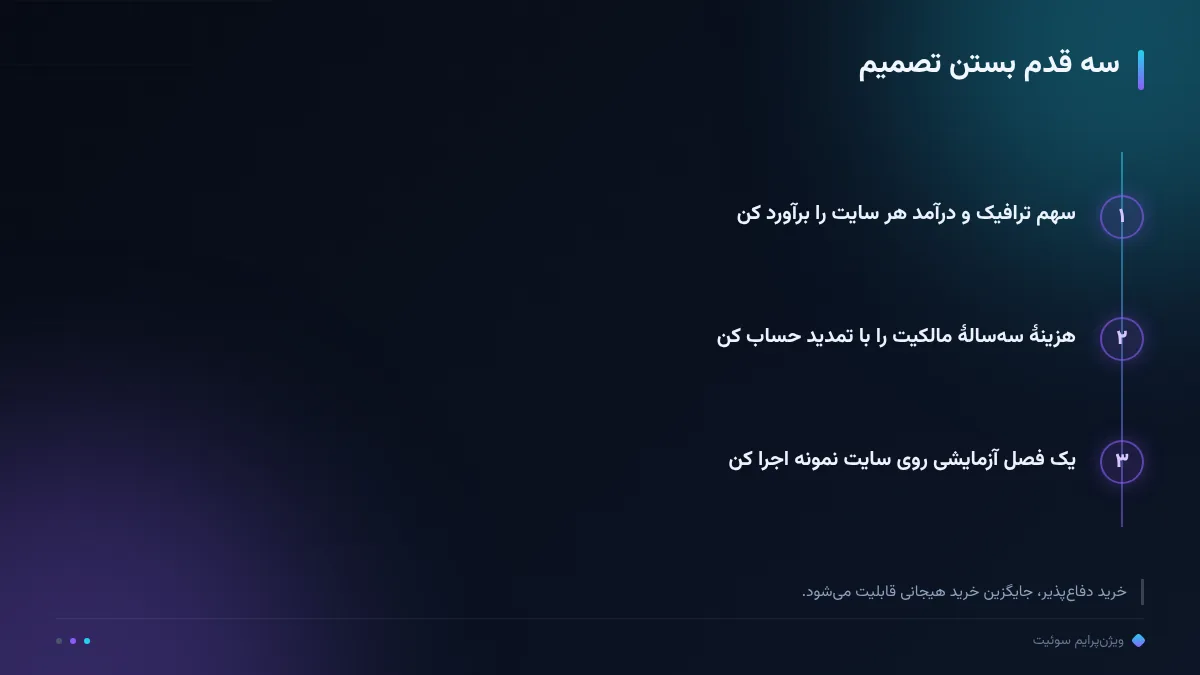 سه قدم بستن تصمیم
