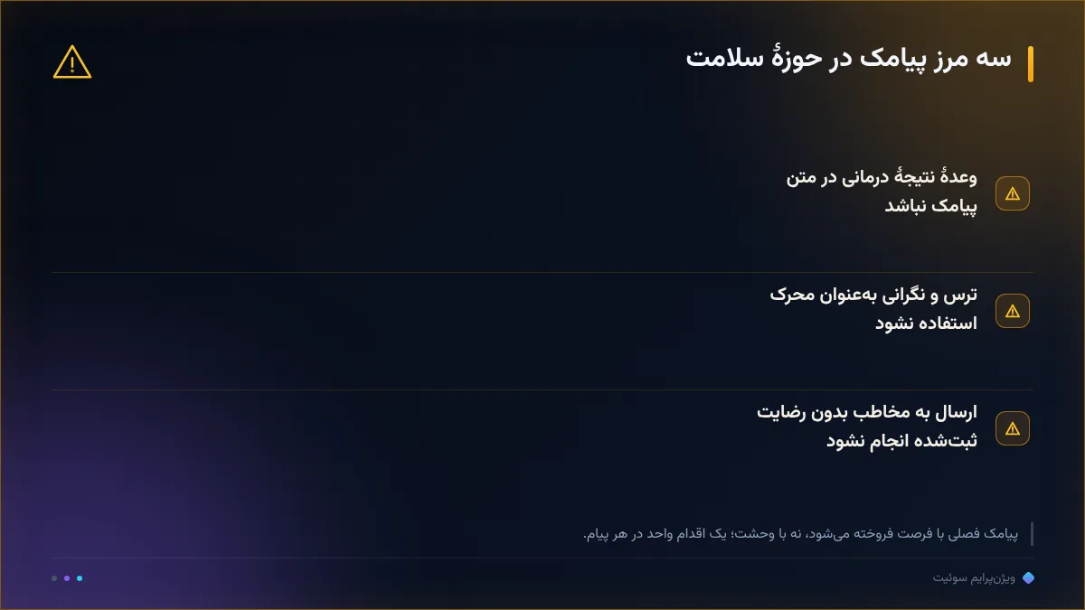 سه مرز پیامک در حوزهٔ سلامت