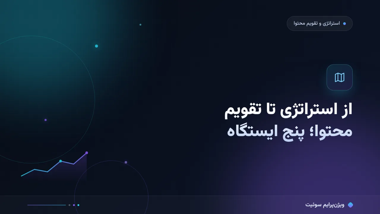 از استراتژی تا تقویم محتوا؛ زنجیرهٔ تصمیم با مثال واقعی