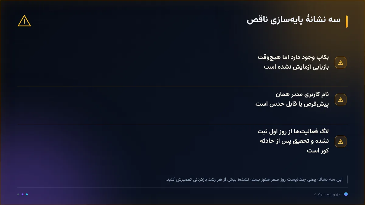 سه نشانهٔ پایهسازی ناقص
