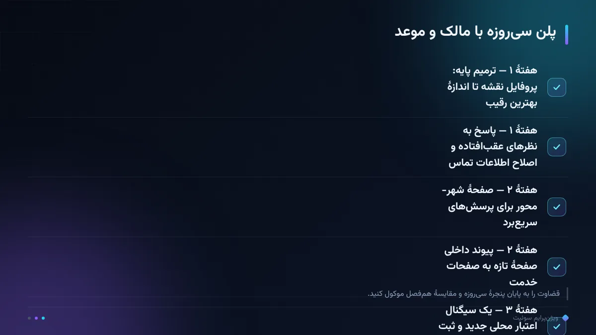 پلن سیروزه با مالک و موعد