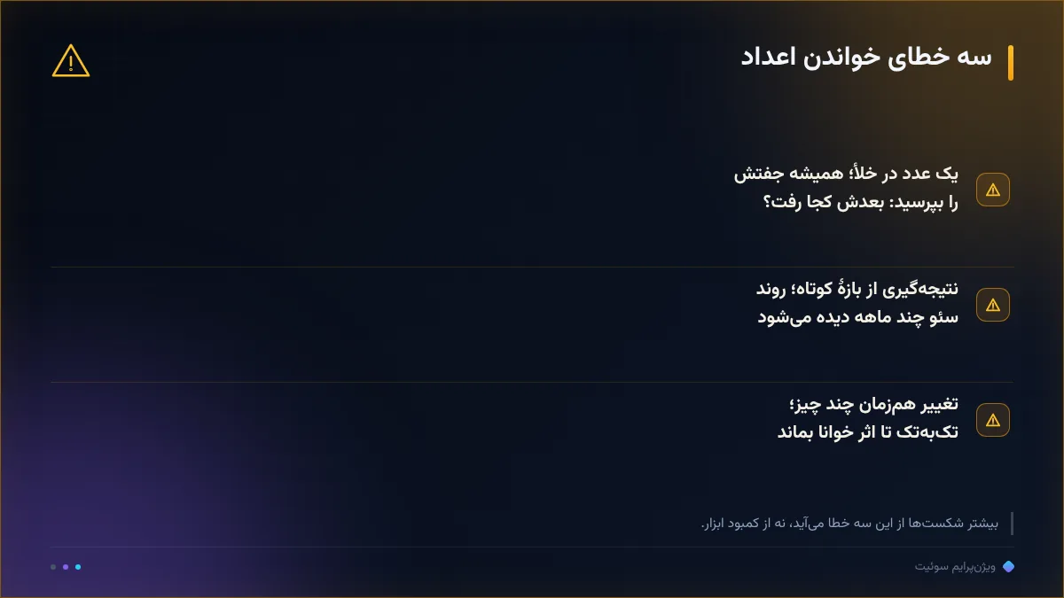 سه خطای خواندن اعداد