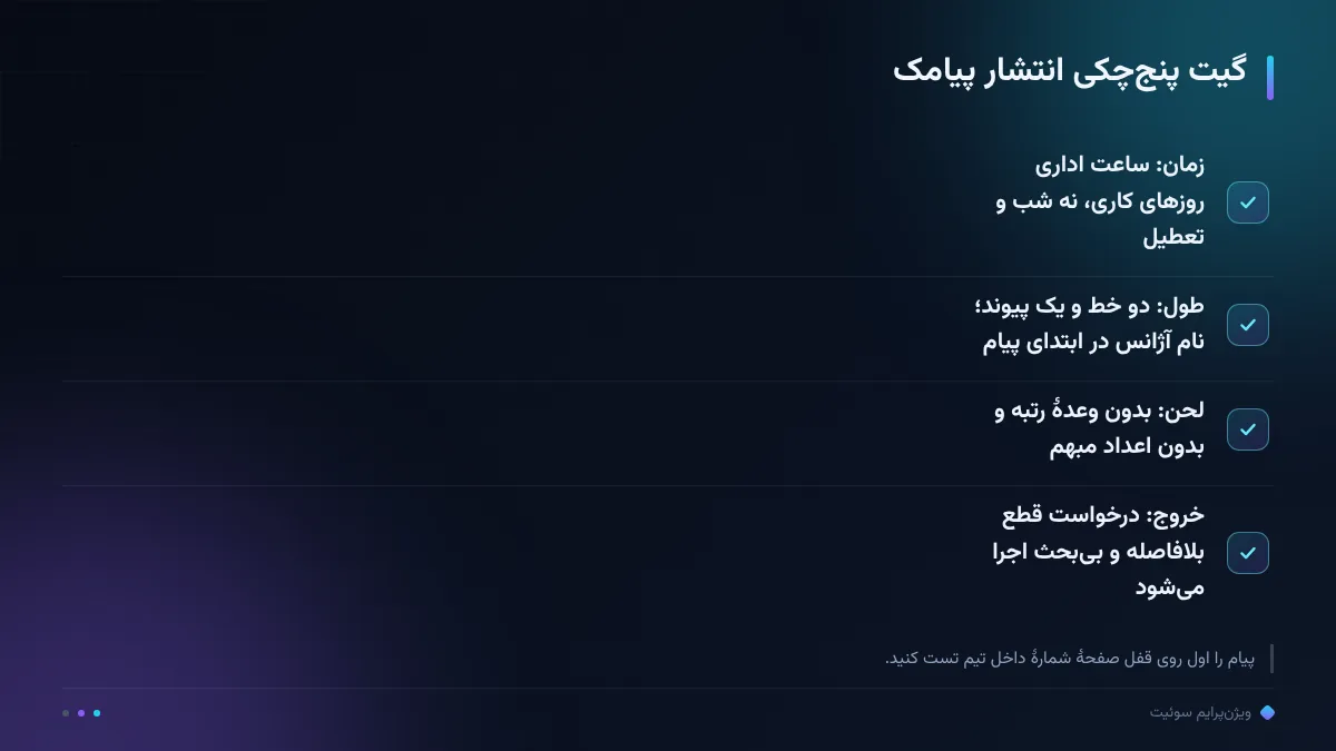 گیت پنج‌چکی انتشار پیامک