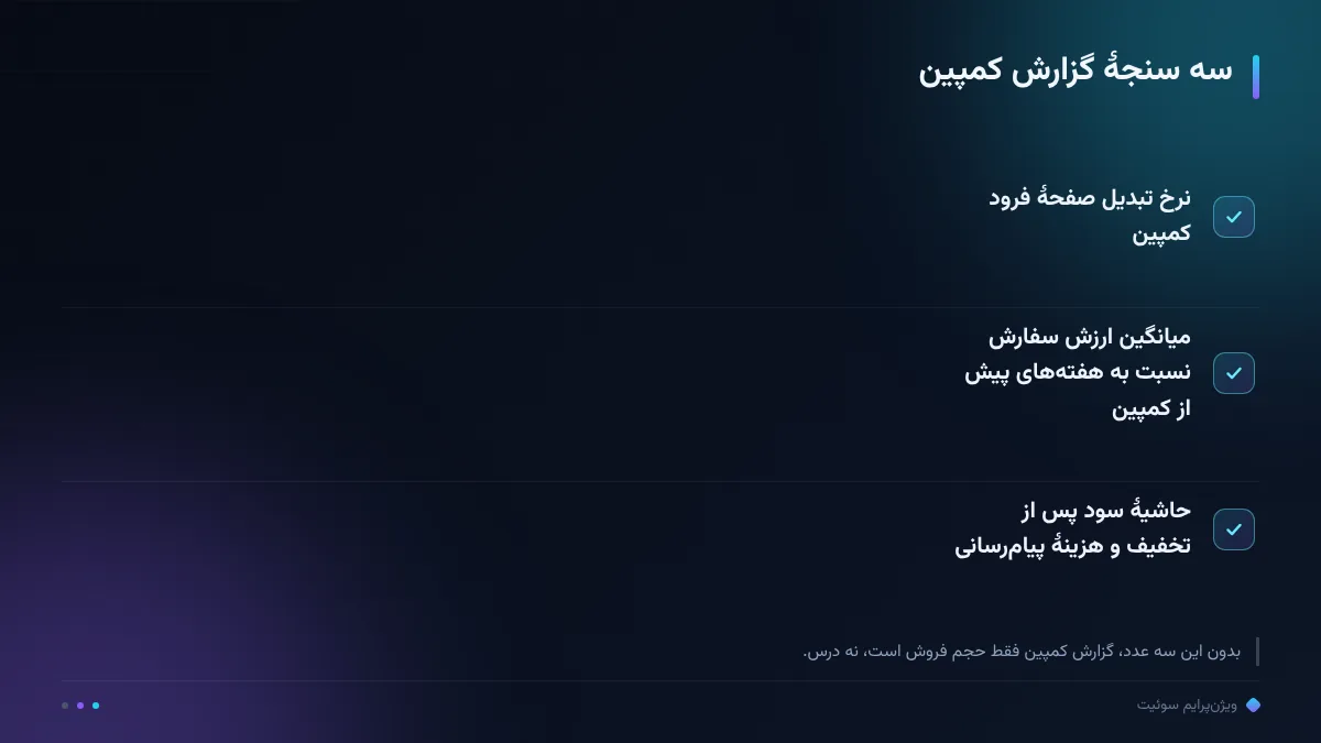 سه سنجهٔ گزارش کمپین