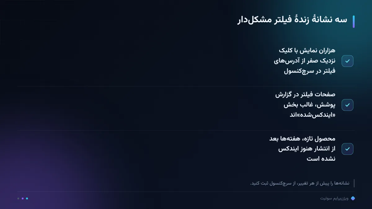 سه نشانهٔ زندهٔ فیلتر مشکلدار