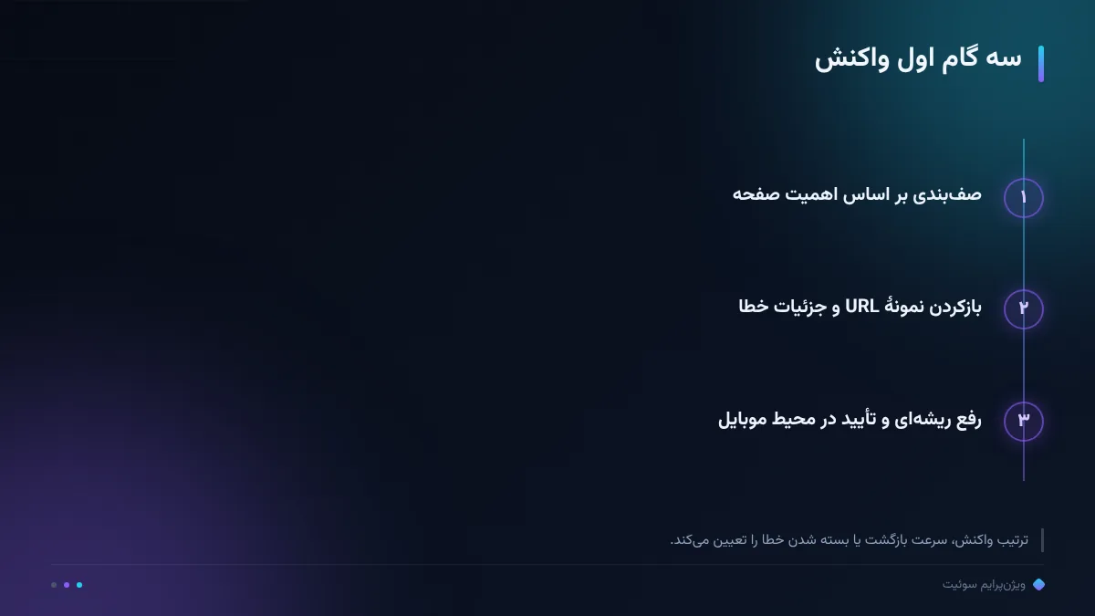 سه گام اول واکنش