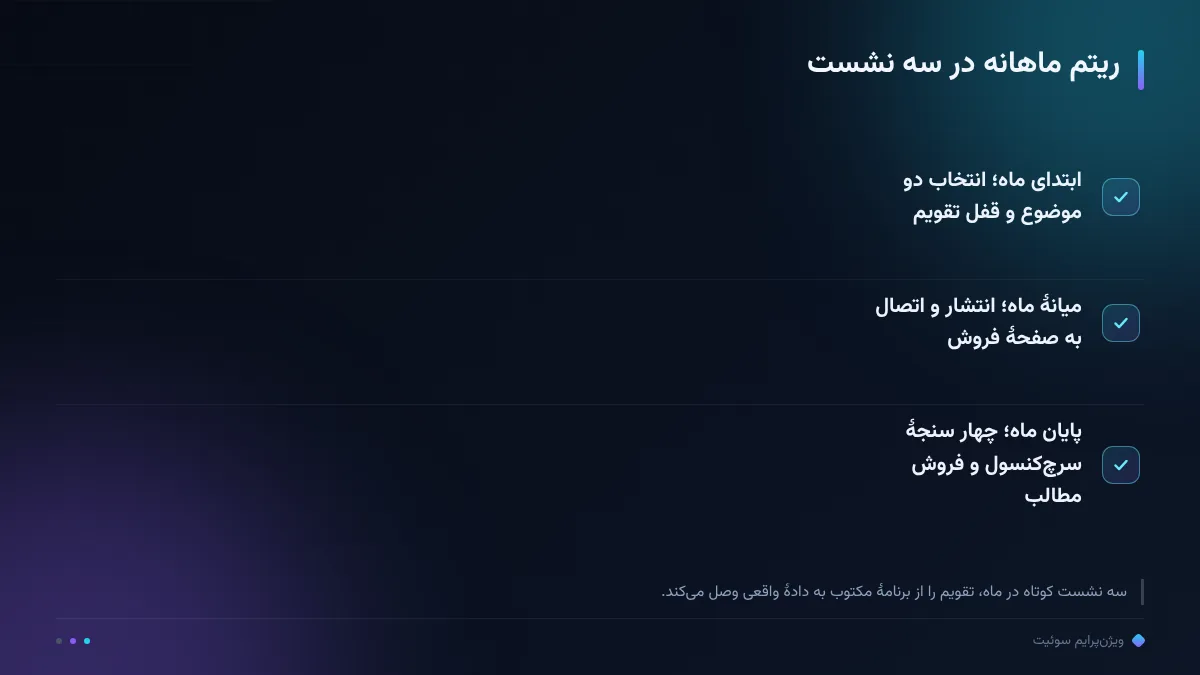 ریتم ماهانه در سه نشست